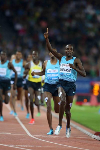 1500m winner Silas Kiplagat at the 2013 IAAF Diamond League meeting in Zurich (Jiro Mochizuki)