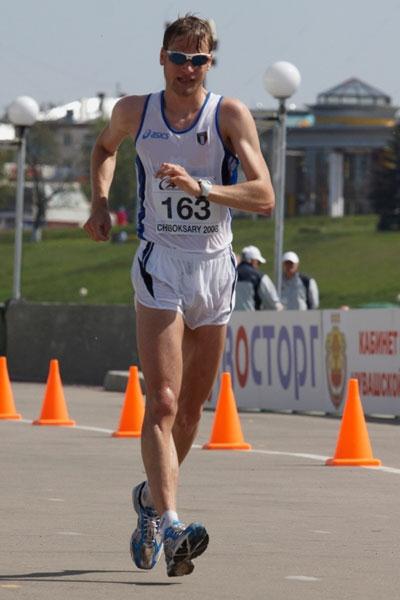Alex Schwazer from Italy on his way to winning the bronze medal (Getty Images)