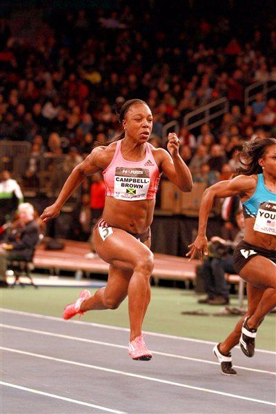 Veronica Campbell-Brown scorching to a comfortable 50m victory in New York (Victah Sailer)