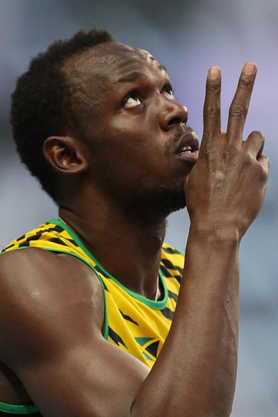 DAY1 (10/08/2013): Usain BOLT, 100 Meters Men First Round (EOS-1D X + EF600mm F4L IS II USM, F4.5, 1/1600sec., ISO6400) (Akito Mizutani)