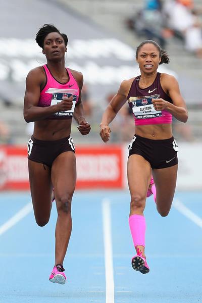 Kimberlyn Duncan upsets Allyson Felix in the 200m at the 2013 US Championships (Getty Images)
