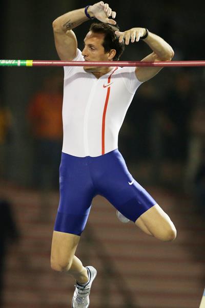 Renaud Lavillenie at the 2014 IAAF Diamond League final in Brussels (Gladys von der Laage)