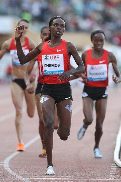 Milcah Chemos takes another Diamond Race victory, this time in Lausanne (Giancarlo Colombo)