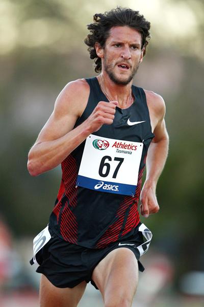 Collis Birmingham en route to 5000m victory at the Briggs Classic (Getty Images)