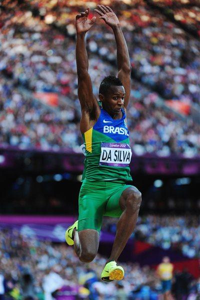 Mauro Vinicius Da Silva of Brazil competes in the Men's Long Jump Final on Day 8 of the London 2012 Olympic Games at Olympic Stadium on August 4, 2012 (Getty Images)