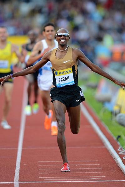 Mo Farah at the 2012 Samsung Diamond League meeting in Birmingham (Getty Images)