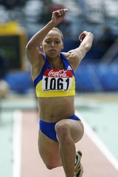 Cristine Spataru of Romania winning the Triple Jump (Getty Images)