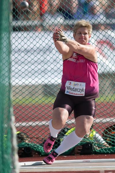 Anita Wlodarczyk in action at the Skolimowska Memorial in Warsaw (Marek Biczyk)