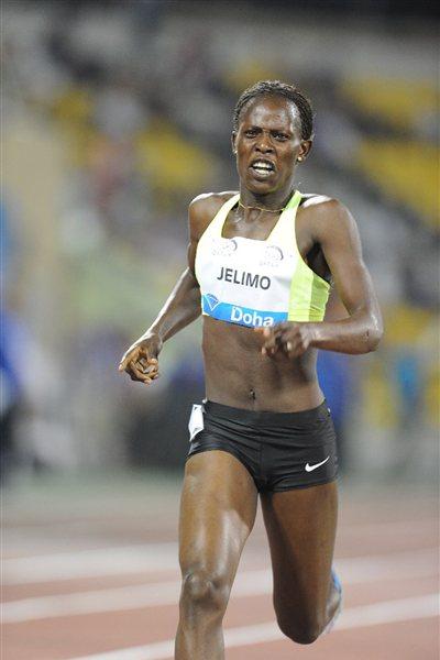 Pamela Jelimo wins the 800m at the 2012 Samsung Diamond League in Doha (Jiro Mochizuki)