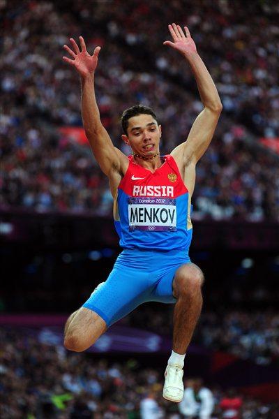 Aleksandr Menkov of Russia competes in the Men's Long Jump Final on Day 8 of the London 2012 Olympic Games at Olympic Stadium on August 4, 2012 (Getty Images)