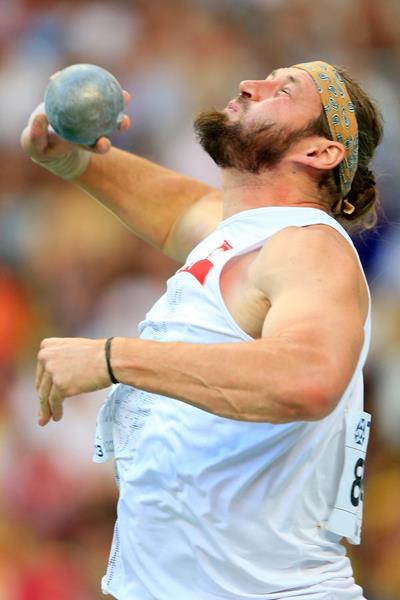 Poland's Tomasz Majewski in action in the Shot (Getty Images)