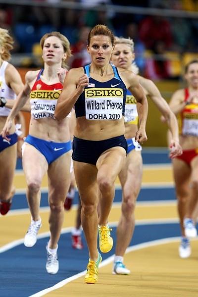 USA's Anna Pierce on her way to winning her heat of the 800m in Doha (Getty Images)