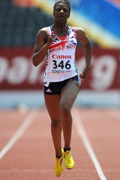 Britain's Sabrina Bakare in the 400m heats at the 2013 World Youth Championships (Getty Images)