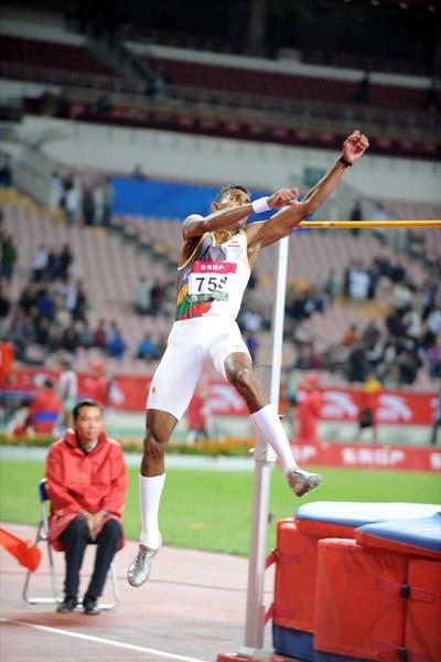 Manjula Kumara Wijesekara IN FORM AT ASIAN GP MEETING IN COLOMBO