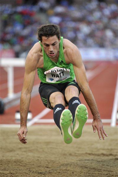 Mitchell Watt of Australia sets a world season lead in the DN Galan (Hasse Sjogren / DECA Text&Bild)