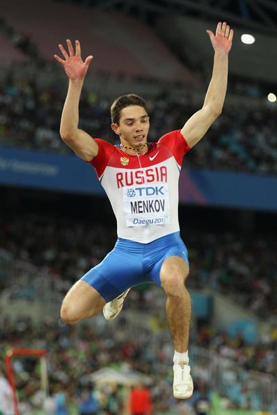 Russian long jumper Aleksandr Menkov in action at the 2011 World Championships in Daegu (Getty Images)