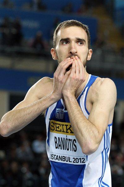 Konstadinos Baniotis of Greece reacts in the Men’s High Jump Final during day three - WIC Istanbul (Getty Images)