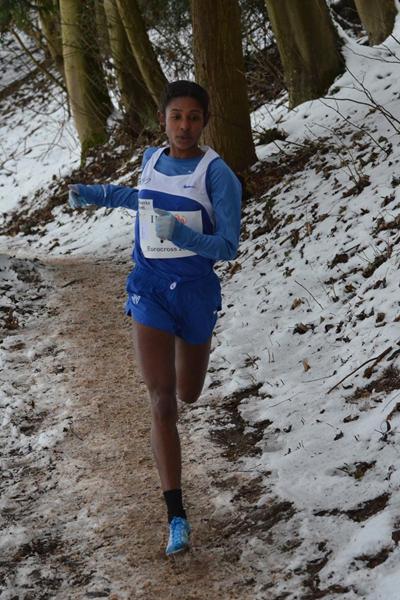 Ethiopia’s Eleni Gebrehiwot in action at the 2013 ING Eurocross meeting in Diekirch, Luxembourg (Rosch Kohl)