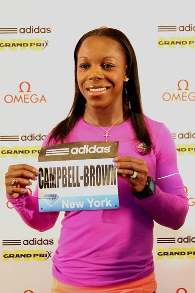 Veronica Campbell-Brown ahead of the 2013 IAAF Diamond League meeting in New York ()