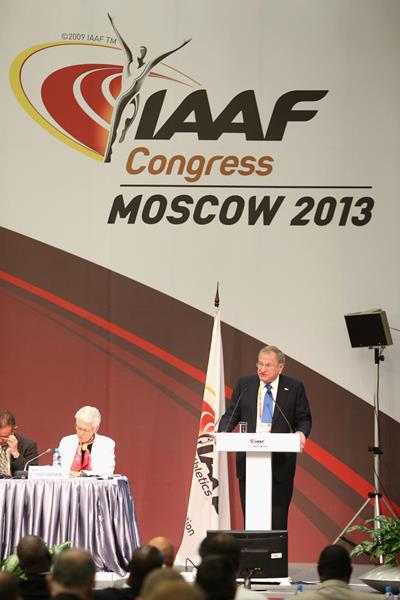 IAAF Senior Vice President Robert Hersh at the IAAF World Athletics Forum in Moscow (Getty Images)