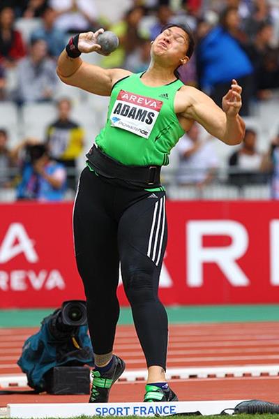 Valerie Adams sets a meeting record at the Paris Diamond League (Errol Anderson)