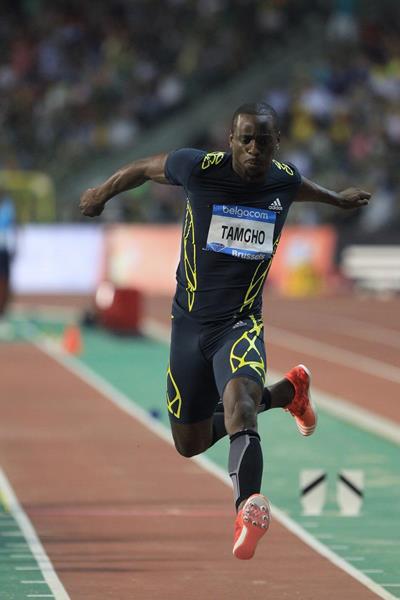 Teddy Tamgho at the 2013 IAAF Diamond League final in Brussels (Jean-Pierre Durand / IAAF)