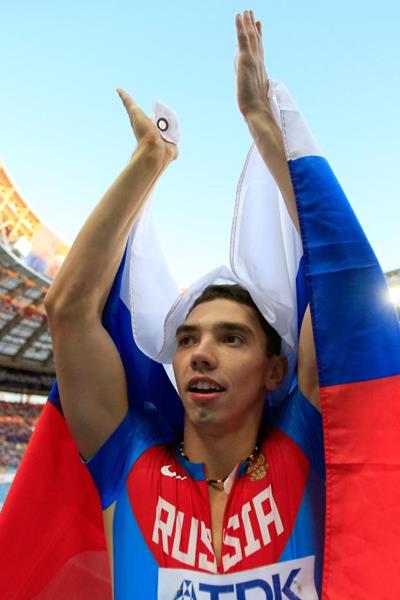 Aleksandr Menkov in the mens Long Jump final at the IAAF World Athletics Championships Moscow 2013 (Getty Images)