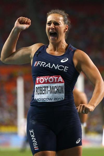 Melina Robert Michon in the womens Discus Throw at the IAAF World Athletics Championships Moscow 2013 (Getty Images)