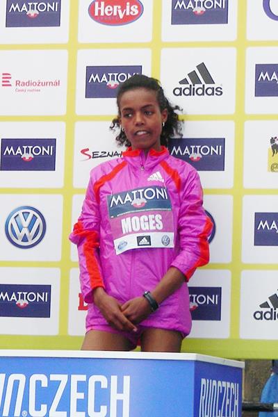 Betelhem Moges, winner of the women's race at the Mattoni Half Marathon in Olomouc (Organisers)