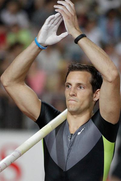 Renaud Lavillenie, winner of the Pole Vault at the 2012 Lausanne Diamond League (Gladys Chai)
