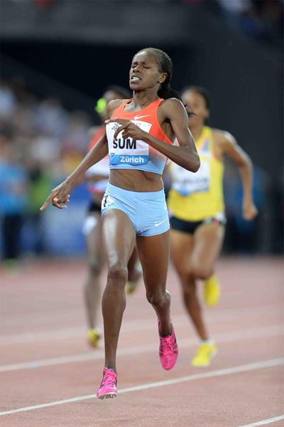 Eunice Sum, winner of the 800m at the 2013 IAAF Diamond League meeting in Zurich (Jiro Mochizuki)