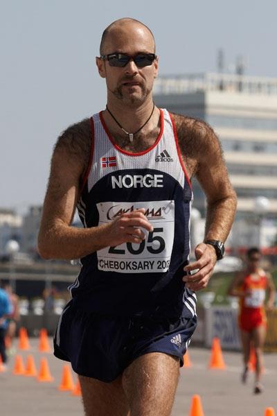 Trond Nymrak from Norway on his way to 4th place in the 50km race (Getty Images)