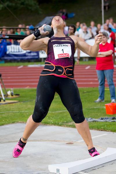 Valerie Adams, winner of the Shot in Lucerne (Organisers)