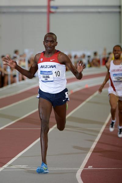 Lawi Lalang, winner of the mile-3000m double at the NCAA Indoor Championships (Kirby Lee)