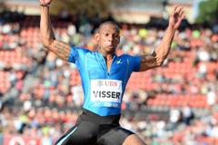 Zarck Visser in the Long Jump at the 2013 IAAF Diamond League meeting in Zurich (Jiro Mochizuki)