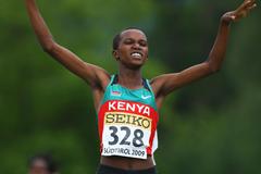 Nelly Chebet Ngeiywo of Kenya wins the Girls' 1500m final (Getty Images)