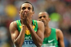 Mohammed Aman after the men's 800m Final at the IAAF World Athletics Championships Moscow 2013 (Getty Images)