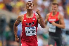 Ashton Eaton in the Decathlon 400m at the 14th IAAF World Athletics Championships Moscow 2013 (Getty Images)
