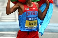 Zersenay Tadese of Eritrea in Birmingham (Getty Images)
