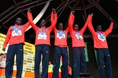 The Kenyan men defend their World Half Marathon Championship team title (Getty Images)