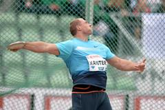 Gerd Kanter at the 2013 IAAF Diamond League meeting in Oslo (Jiro Mochizuki)