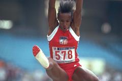 Jackie Joyner-Kersee in Seoul - 1988 Olympic gold in the Long Jump and Heptathlon (Getty Images)