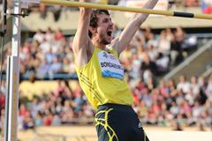 Bohdan Bondarenko at the 2013 IAAF Diamond League meeting in Lausanne (Gladys von der Laage)