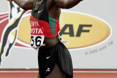 Catherine Ndereba of Kenya celebrates winning silver in the women's marathon (Getty Images)