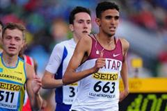 Hamza Driouch of Qatar competes in the boys 800m qualification day One - WYC Lille 6 July 2011 (Getty Images)