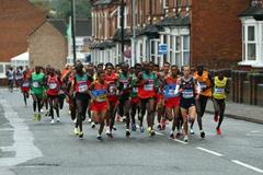 The men's lead group during the early stages in Birmingham (Getty Images)