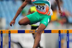 Durgesh KUMAR of India in action during the Boys 400 metres hurdles - Day one of WYC Lille 2011 (Getty Images)