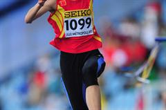 Jingyu LI of China  during the Girls Triple Jump qualification during day one - WYC Lille 2011 (Getty Images)