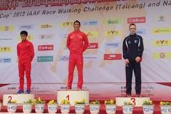 Li Jianbo on top of the podium in Taicang (Organisers)
