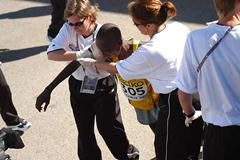 Yuda after the finish (IAAF)